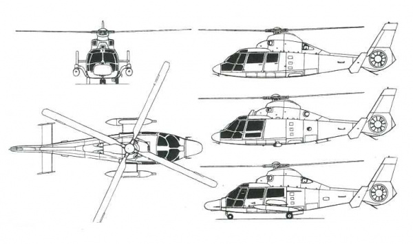 вертолет Eurocopter AS365 Dauphin